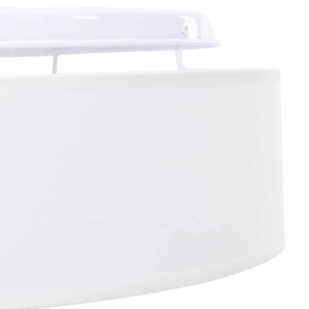 Loftlampe med spotlights Hvid 38 x 38 x 13,5 cm Stof