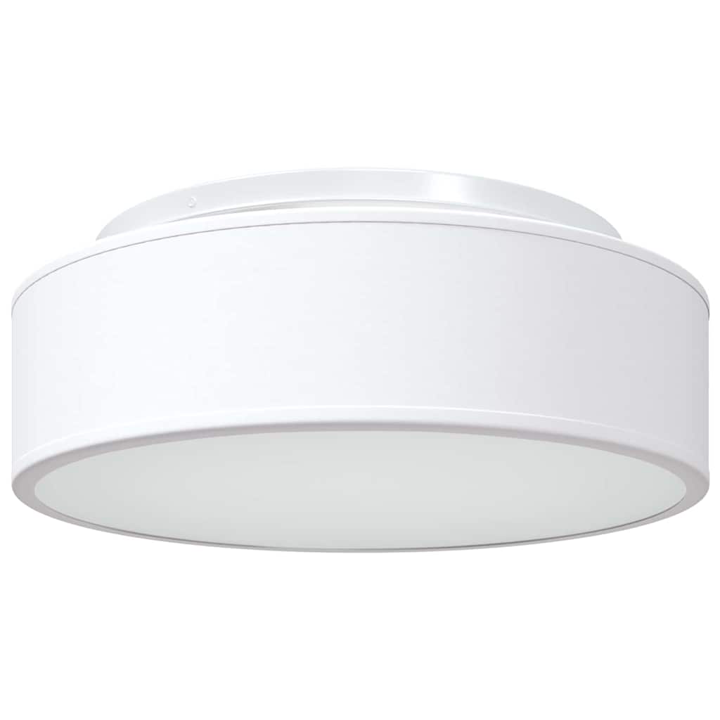 Loftlampe med spotlights Hvid 38 x 38 x 13,5 cm Stof