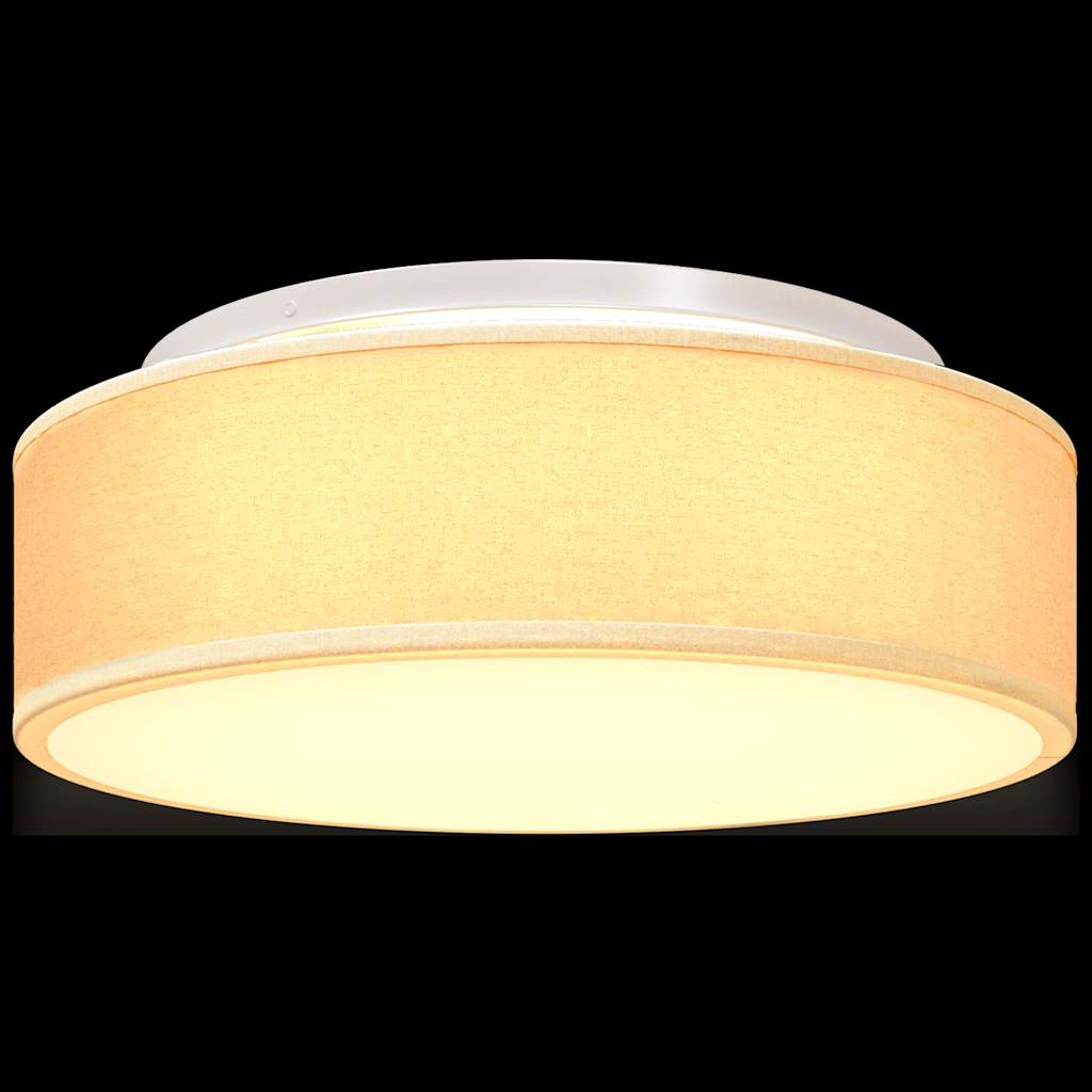 Loftlampe med spotlights Hvid 38 x 38 x 13,5 cm Stof