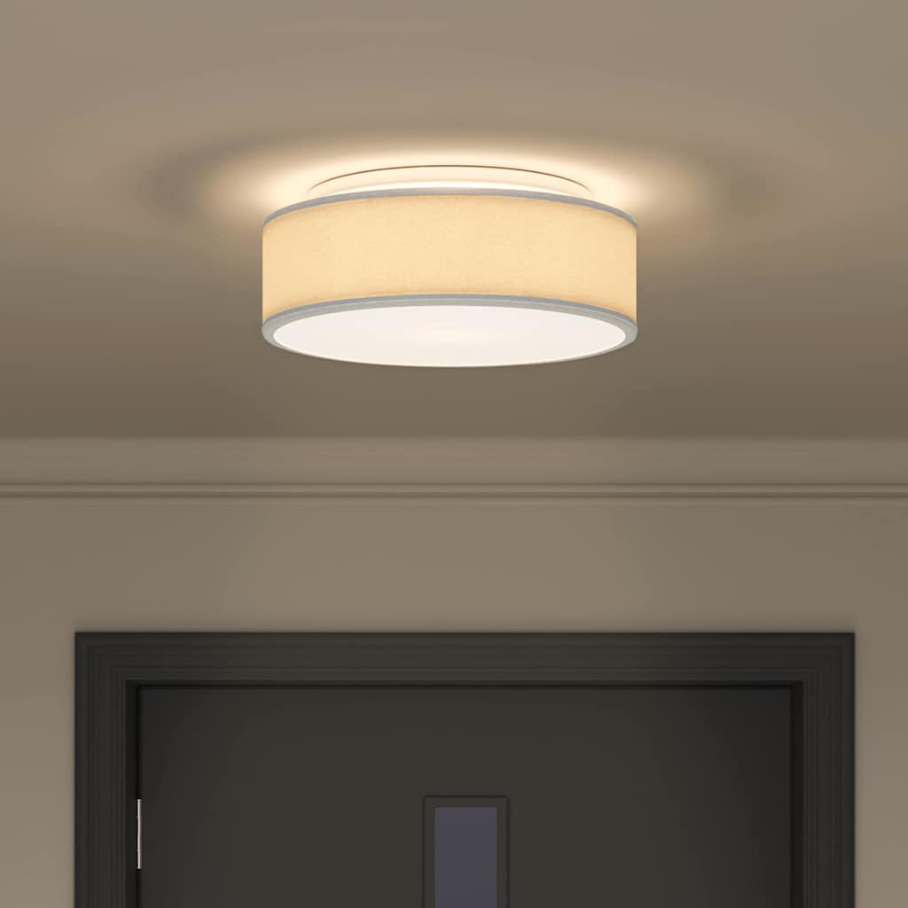 Loftlampe med spotlights Grå 38 x 38 x 13,5 cm Stof