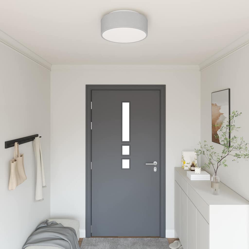 Loftlampe med spotlights Grå 38 x 38 x 13,5 cm Stof