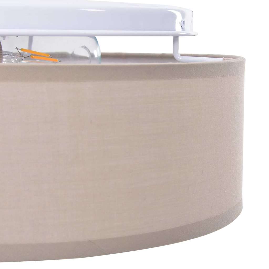Loftlampe med spotlights Gråbrun 38 x 38 x 13,5 cm Stof