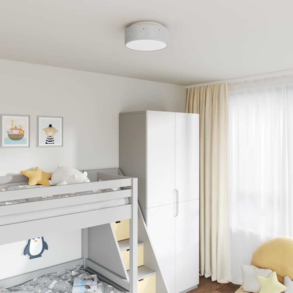 Loftlampe med spotlights Grå 30 x 30 x 13,5 cm Stof