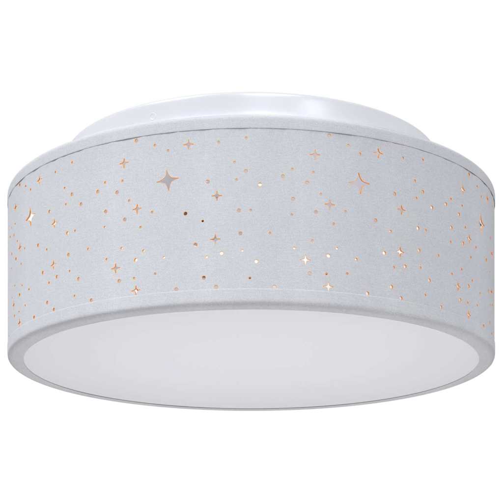Loftlampe med spotlights Grå 30 x 30 x 13,5 cm Stof