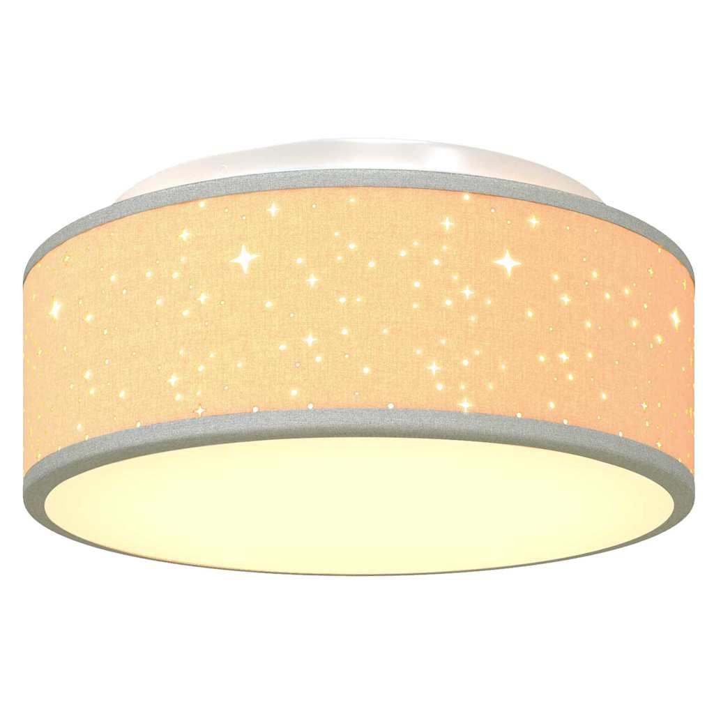 Loftlampe med spotlights Grå 30 x 30 x 13,5 cm Stof