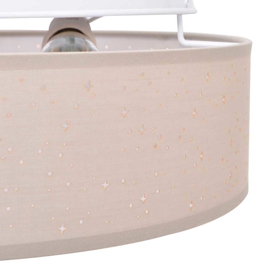 Loftlampe med spotlights Gråbrun 30 x 30 x 13,5 cm Stof