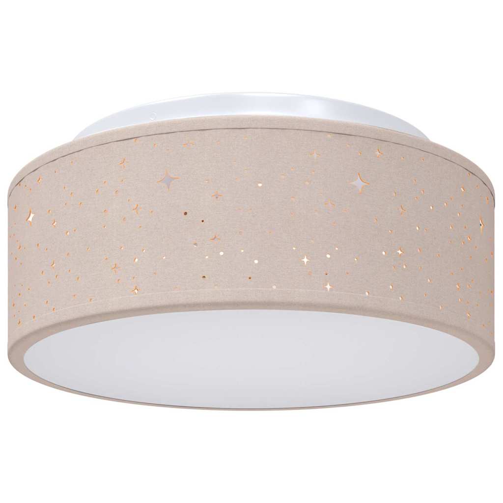 Loftlampe med spotlights Gråbrun 30 x 30 x 13,5 cm Stof