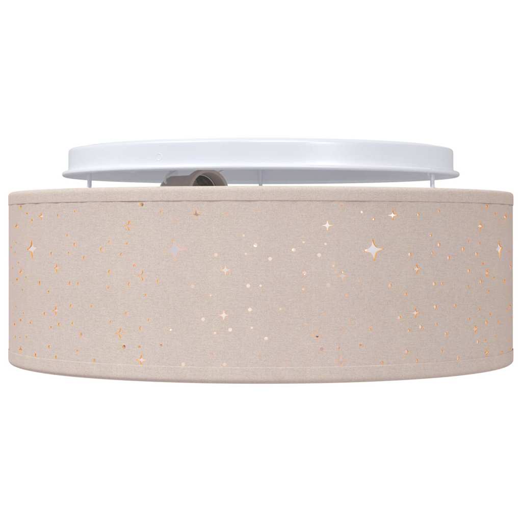 Loftlampe med spotlights Gråbrun 30 x 30 x 13,5 cm Stof