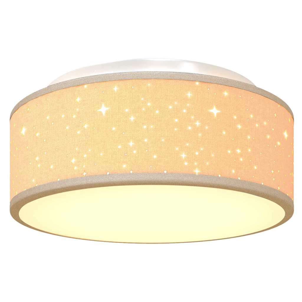 Loftlampe med spotlights Gråbrun 30 x 30 x 13,5 cm Stof