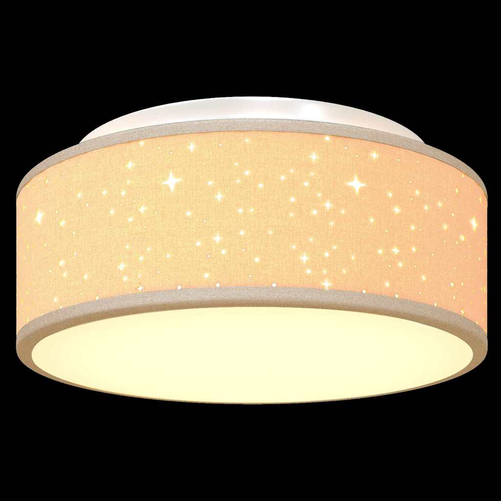 Loftlampe med spotlights Gråbrun 30 x 30 x 13,5 cm Stof