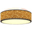 Loftlampe med spotlights Sort 38 x 38 x 13,5 cm Stof