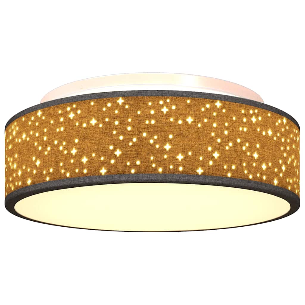 Loftlampe med spotlights Sort 38 x 38 x 13,5 cm Stof