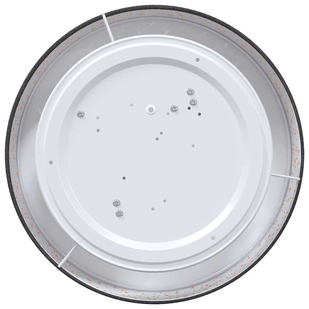 Loftlampe med spotlights Sort 38 x 38 x 13,5 cm Stof