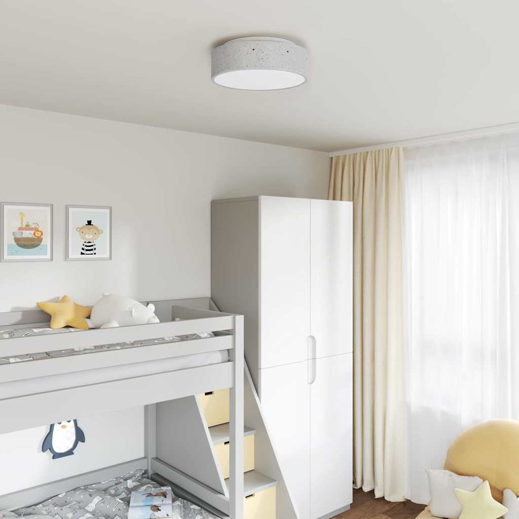 Loftlampe med spotlights Grå 38 x 38 x 13,5 cm Stof