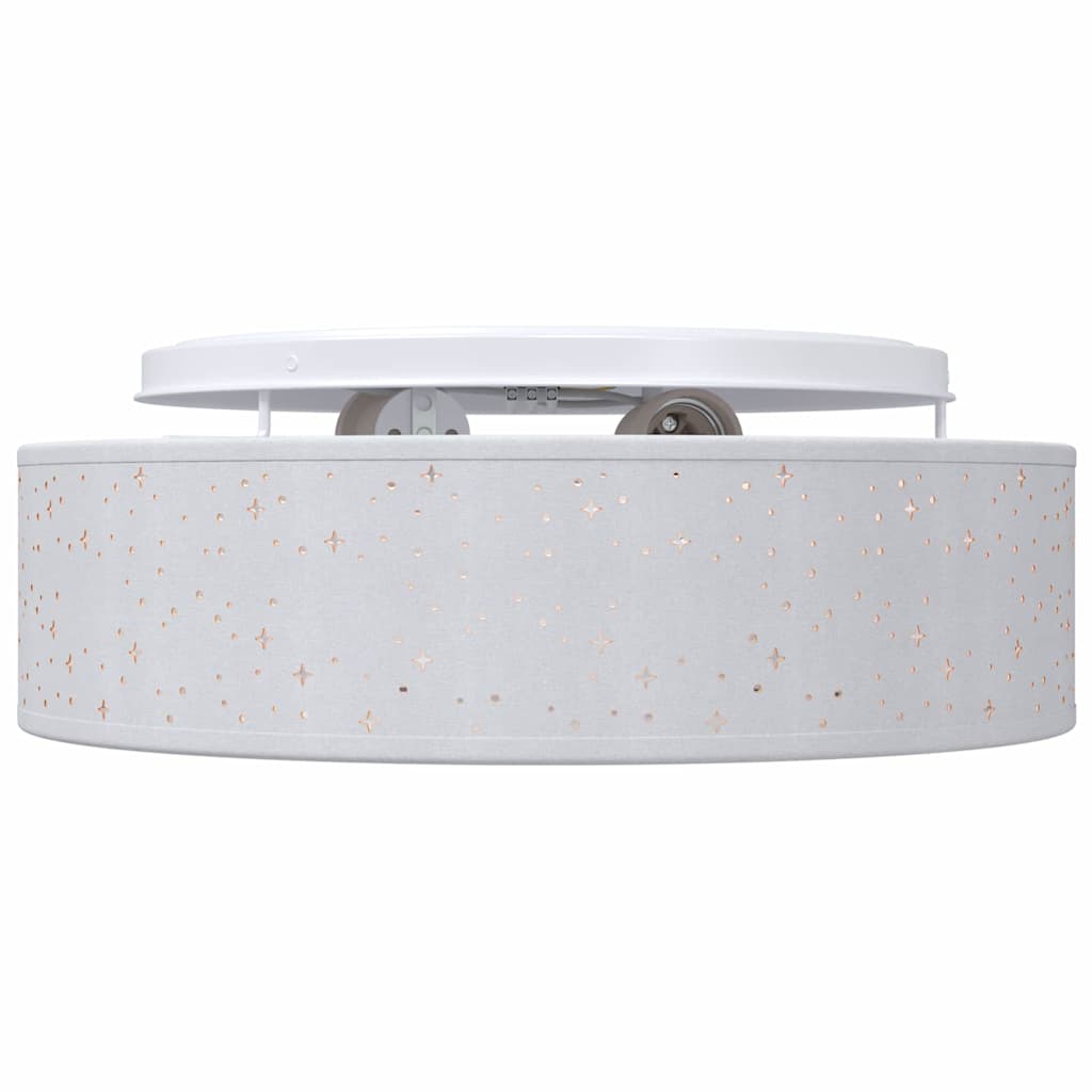 Loftlampe med spotlights Grå 38 x 38 x 13,5 cm Stof