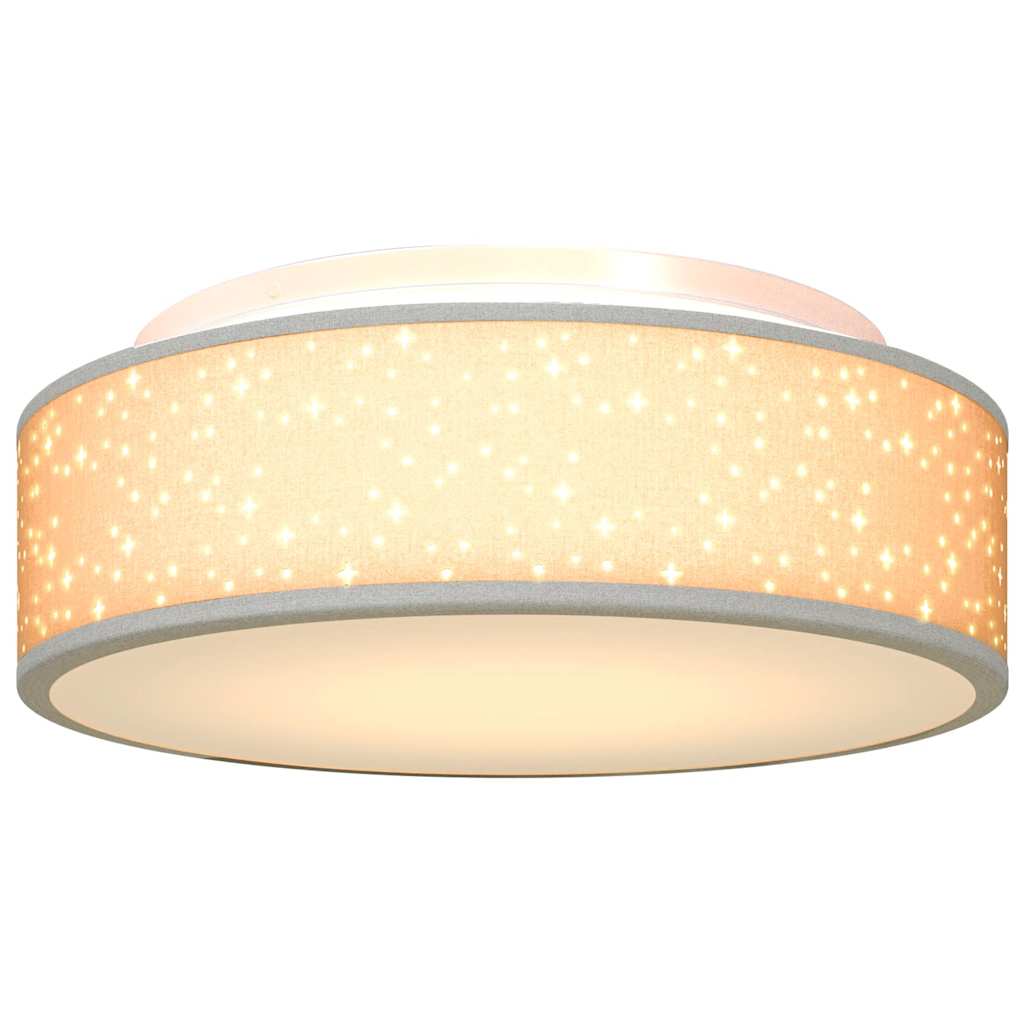 Loftlampe med spotlights Grå 38 x 38 x 13,5 cm Stof