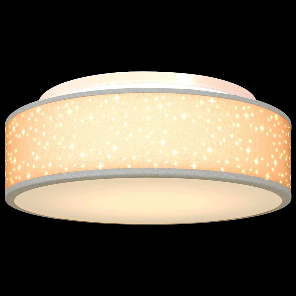 Loftlampe med spotlights Grå 38 x 38 x 13,5 cm Stof