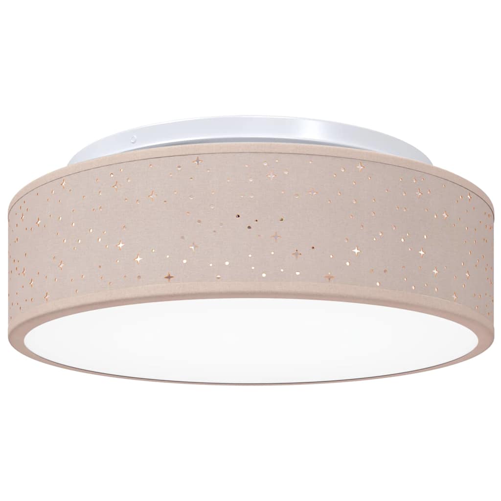 Loftlampe med spotlights Gråbrun 38 x 38 x 13,5 cm Stof