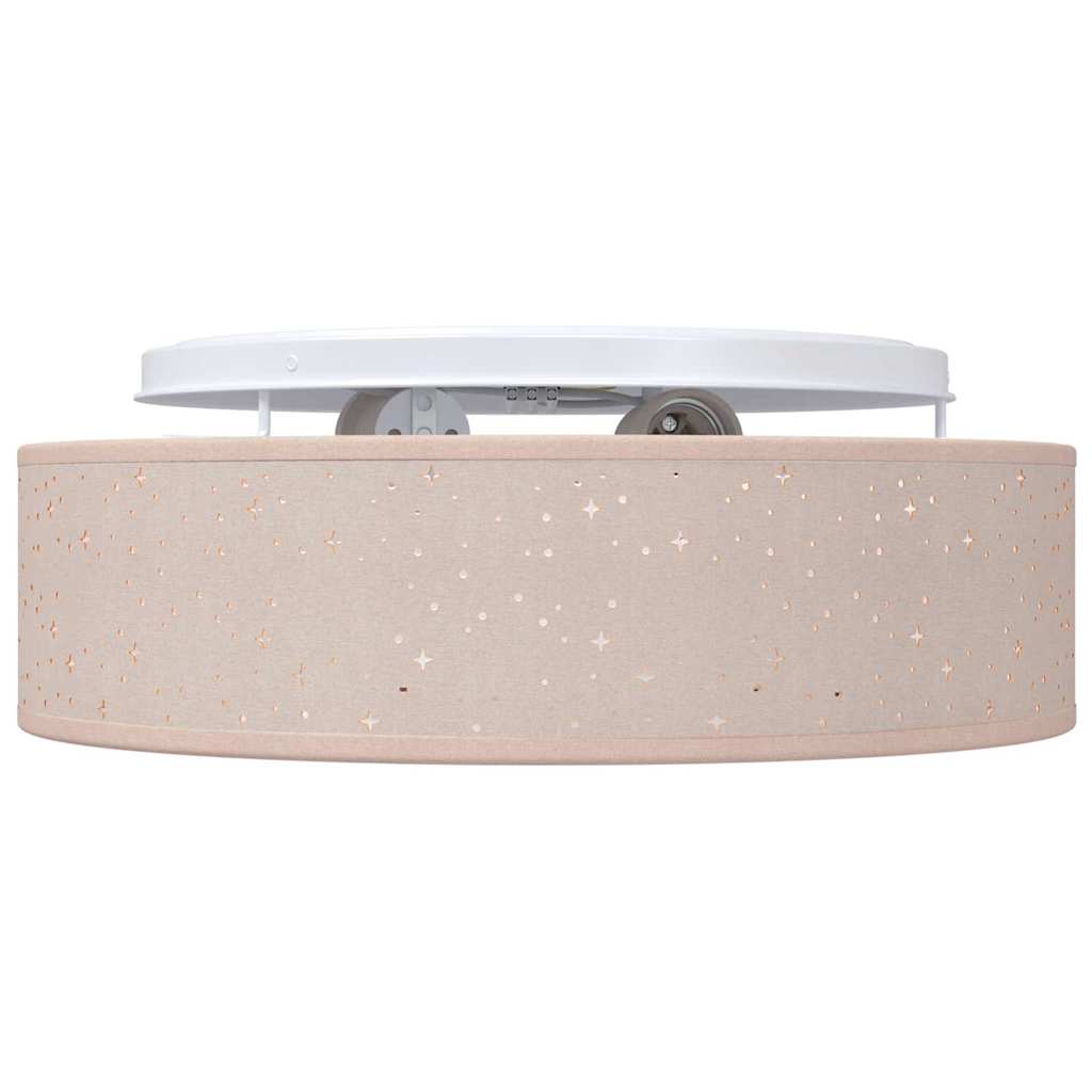 Loftlampe med spotlights Gråbrun 38 x 38 x 13,5 cm Stof