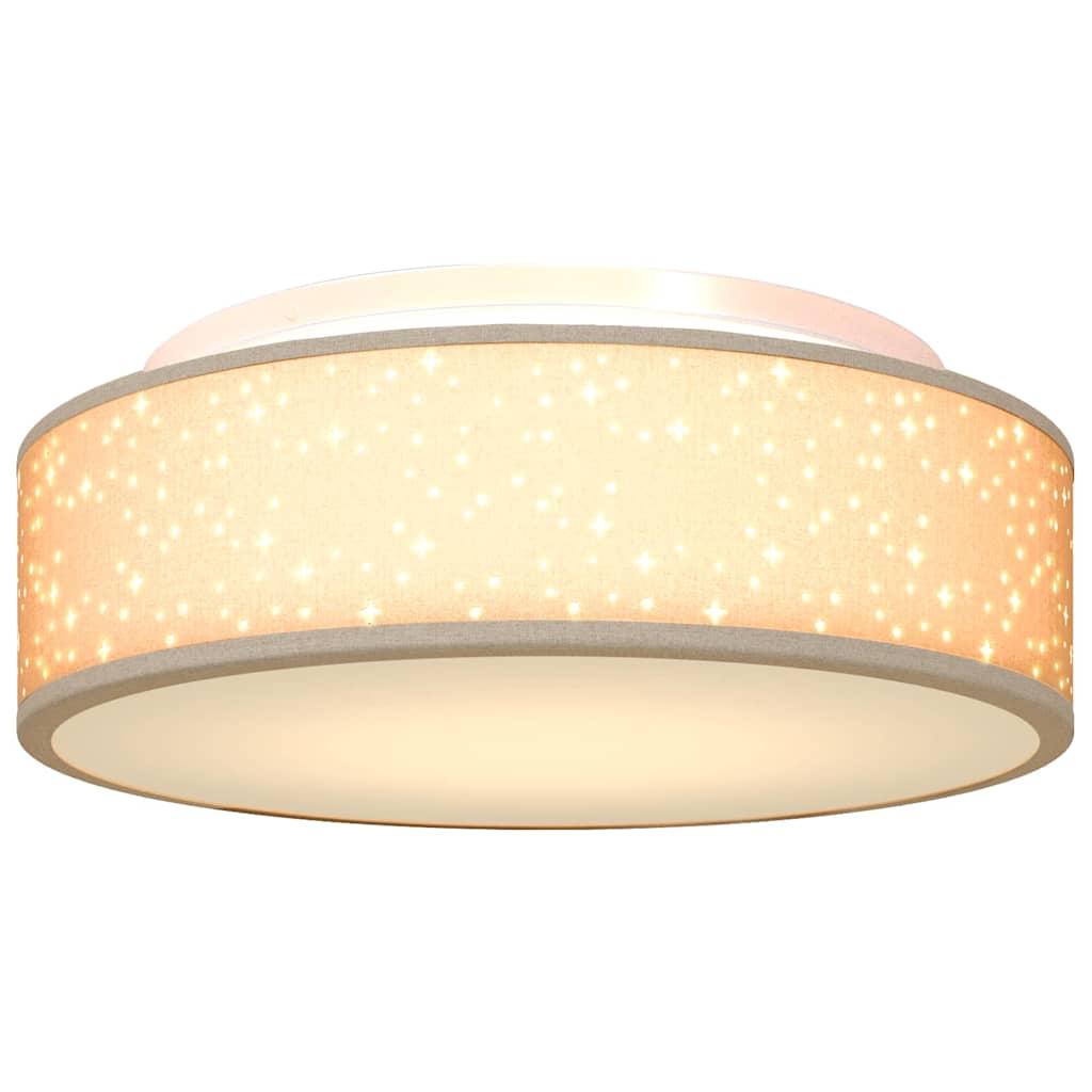 Loftlampe med spotlights Gråbrun 38 x 38 x 13,5 cm Stof
