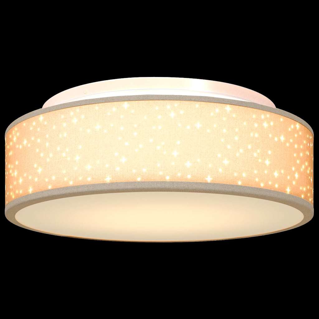 Loftlampe med spotlights Gråbrun 38 x 38 x 13,5 cm Stof