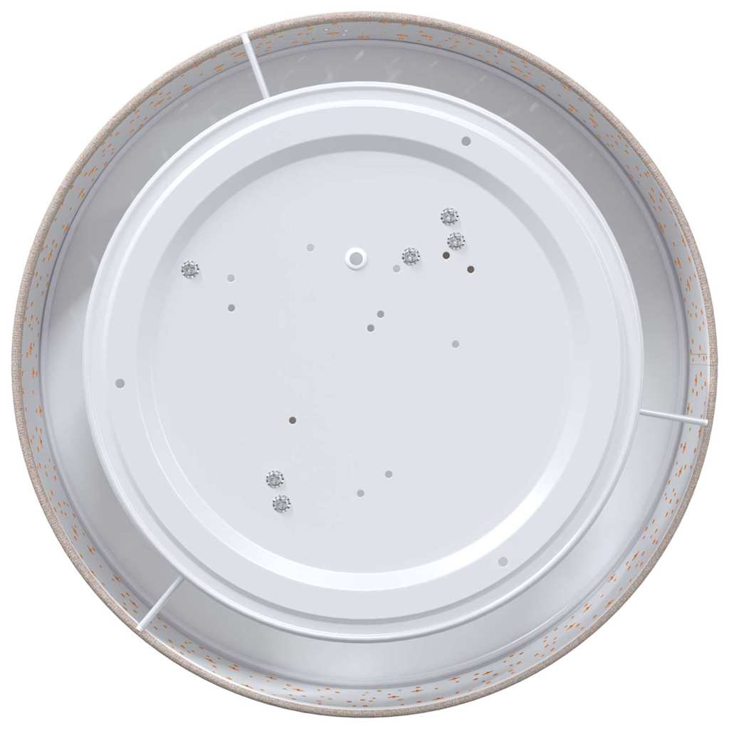 Loftlampe med spotlights Gråbrun 38 x 38 x 13,5 cm Stof