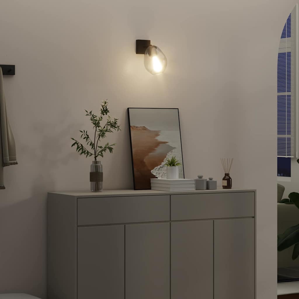 Loftsspot med spotlights Sort 13 x 13 x 26 cm Glas og Metal