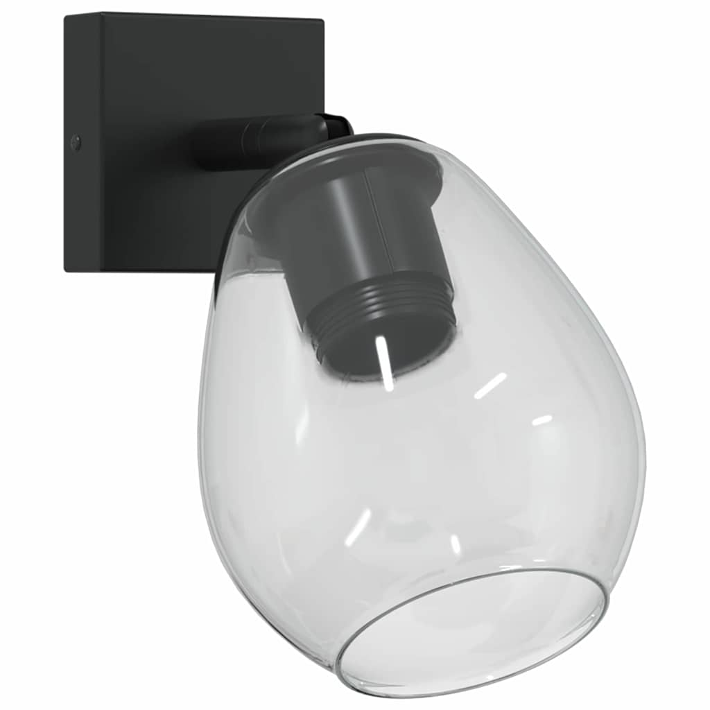 Loftsspot med spotlights Sort 13 x 13 x 26 cm Glas og Metal