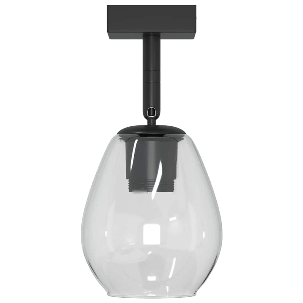 Loftsspot med spotlights Sort 13 x 13 x 26 cm Glas og Metal
