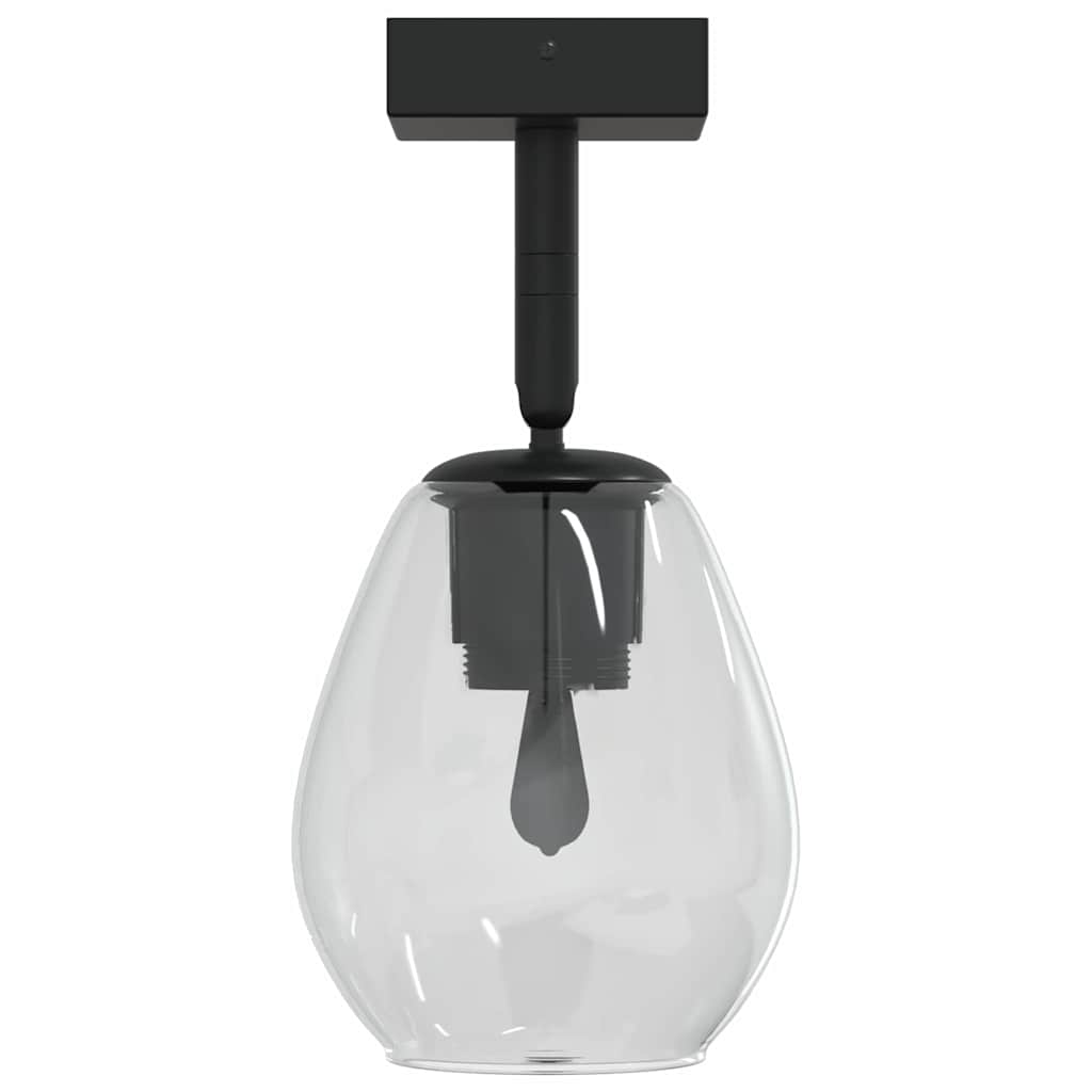 Loftsspot med spotlights Sort 13 x 13 x 26 cm Glas og Metal