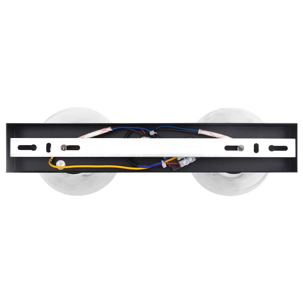 Loftsspot med spotlights Sort 33 x 13 x 26 cm Glas og Metal