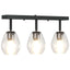 Loftsspot med spotlights Sort 54 x 13 x 26 cm Glas og Metal