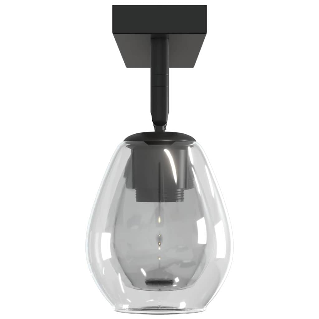 Loftsspot med spotlights Sort 54 x 13 x 26 cm Glas og Metal