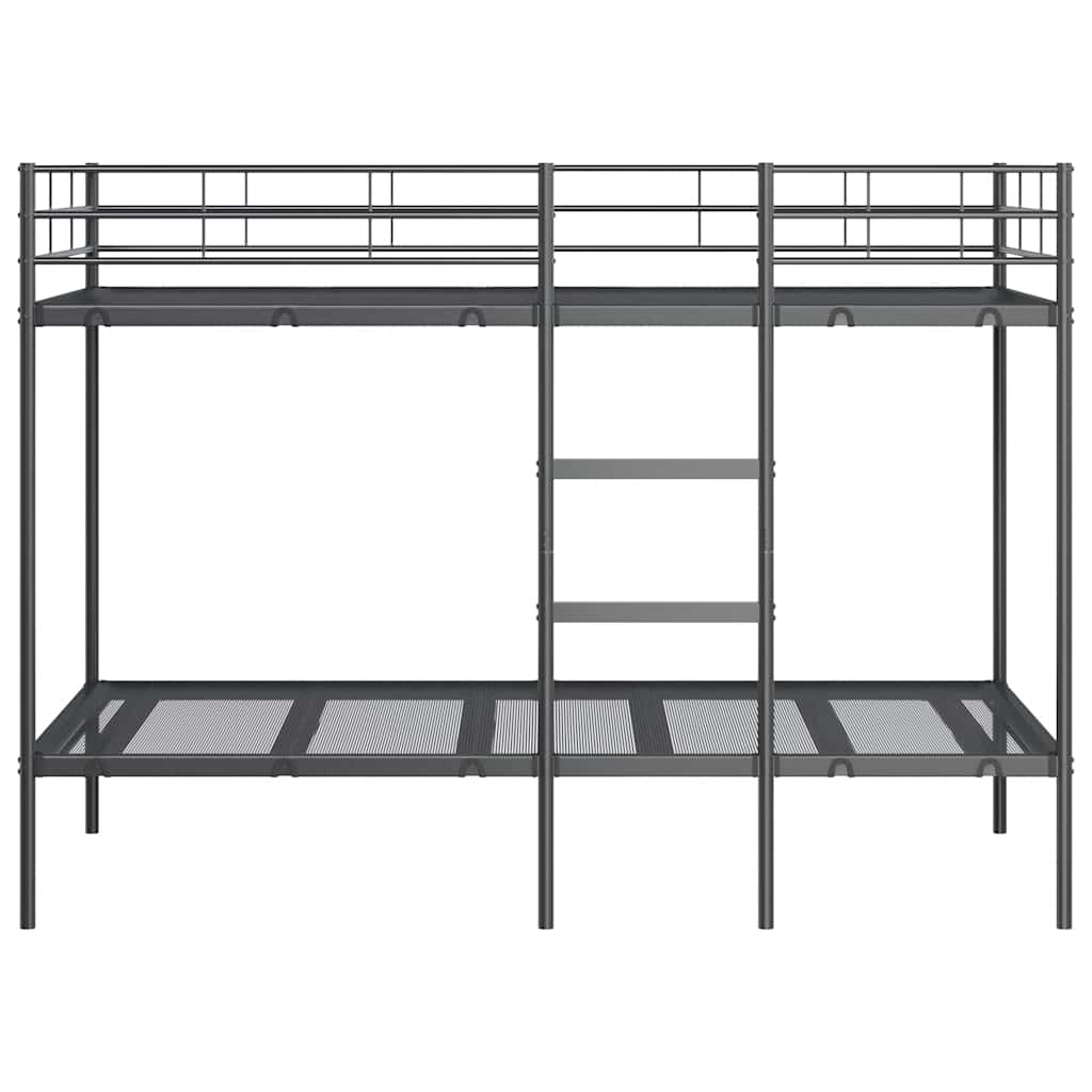køjeseng uden madras 90x190 cm stål sort