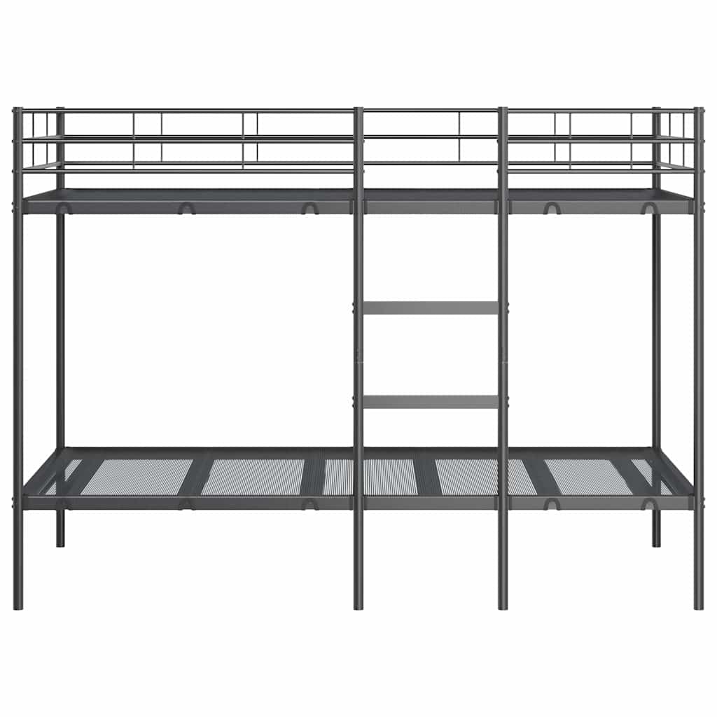 køjeseng uden madras 100x190 cm stål sort