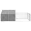 Udendørs hundegård med løbegård 5x2x1,5 m Galvaniseret stål