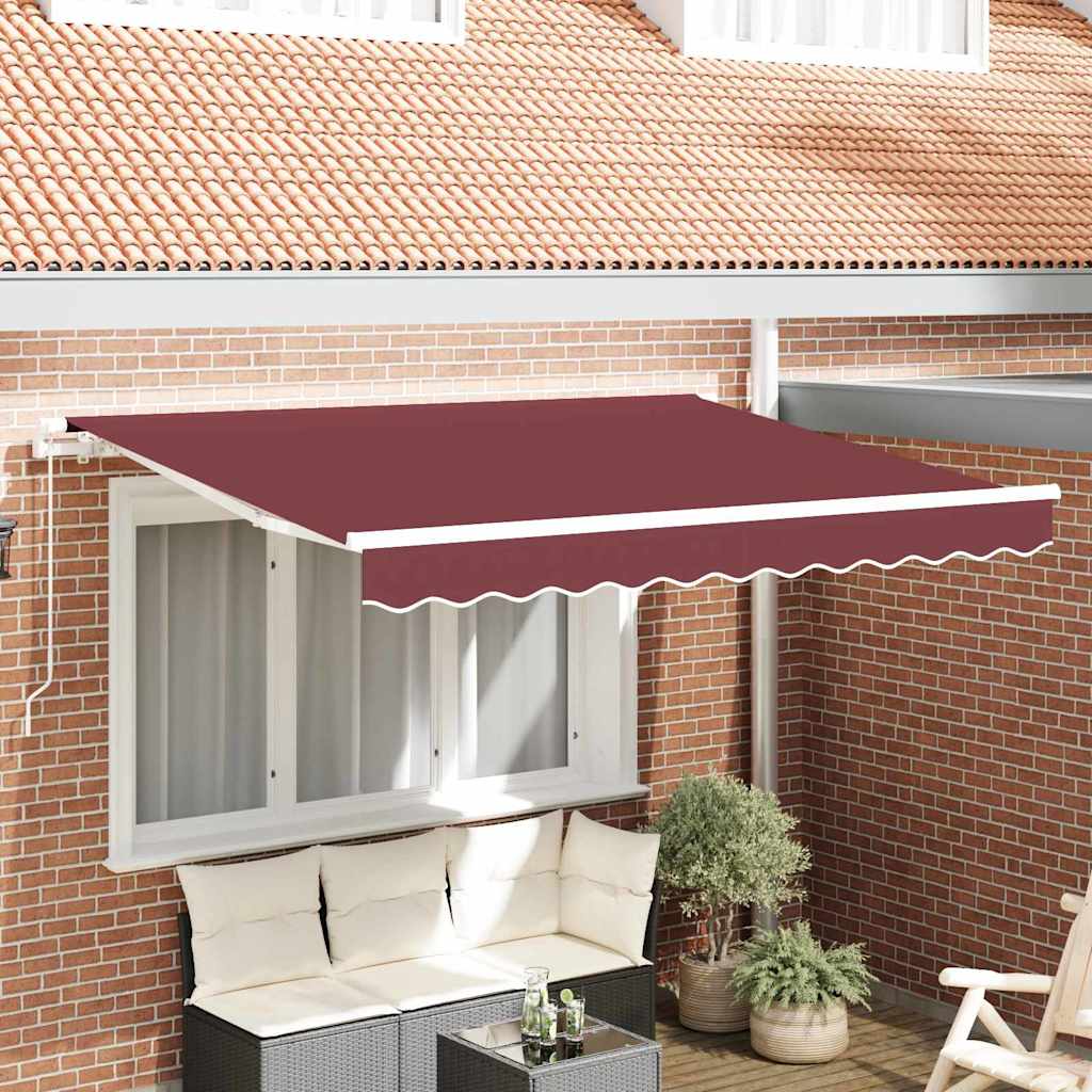 Udskiftningsdug til markise til 2,5x2 m Bordeaux Rød Polyester
