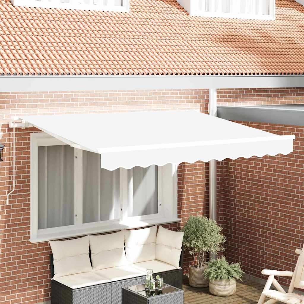 Udskiftningsdug til markise til 3,5x2 m Hvid Polyester