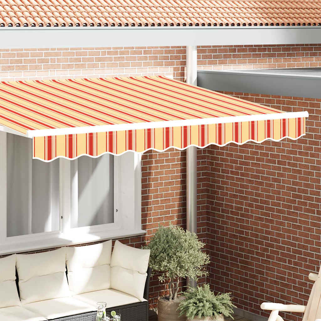 Udskiftningskappe til markise til 2,5 m Gule og orange striber