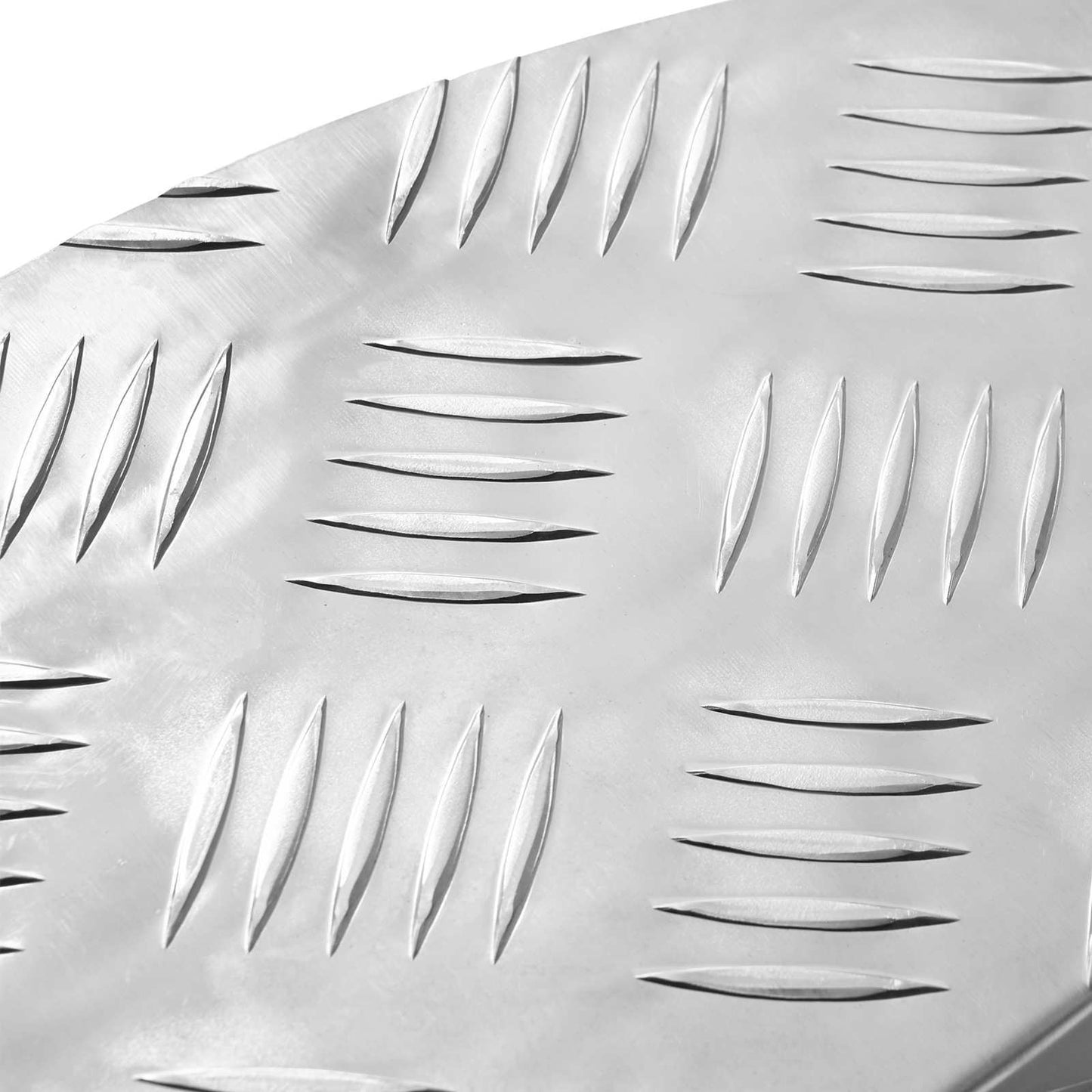 Trappe Tread 5 stk. 60 x 18 x 2,5 cm Sølv Aluminium Halvmåne