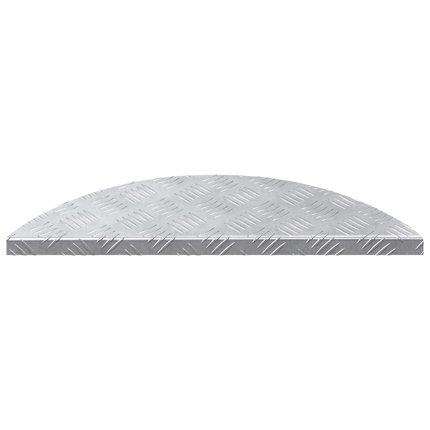 Trappe Tread 10 stk. 60 x 18 x 2,5 cm Sølv Aluminium Halvmåne