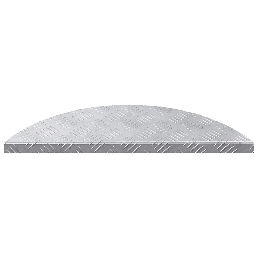 Trappe Tread 15 stk. 60 x 18 x 2,5 cm Sølv Aluminium Halvmåne