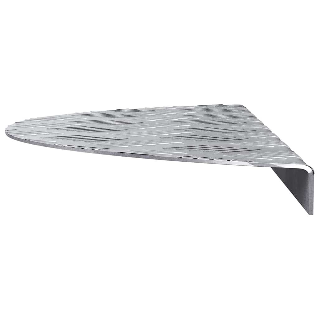 Trappe Tread 15 stk. 60 x 18 x 2,5 cm Sølv Aluminium Halvmåne