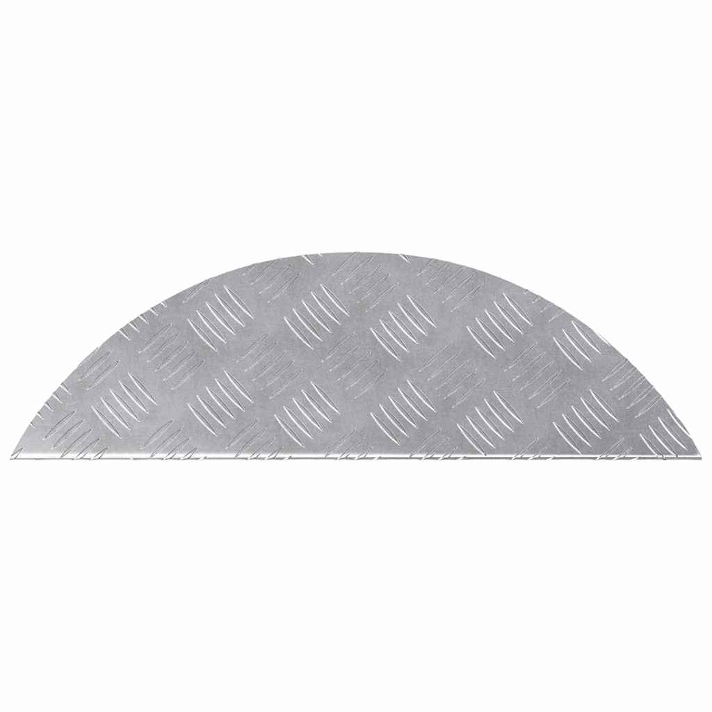 Trappe Tread 15 stk. 60 x 18 x 2,5 cm Sølv Aluminium Halvmåne