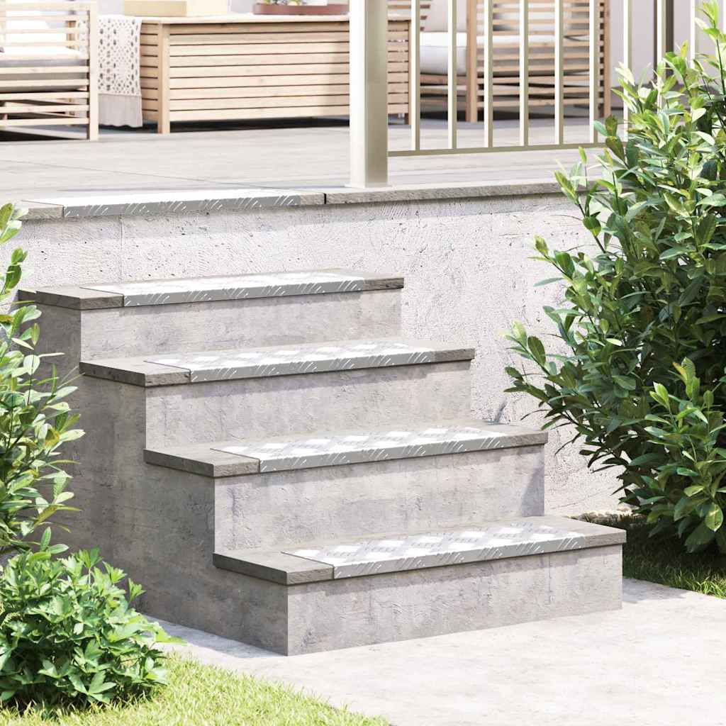 Trappe Tread 10 stk. 60 x 18 x 2,5 cm Sølv Aluminium