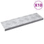 Trappe Tread 10 stk. 60 x 18 x 2,5 cm Sølv Aluminium