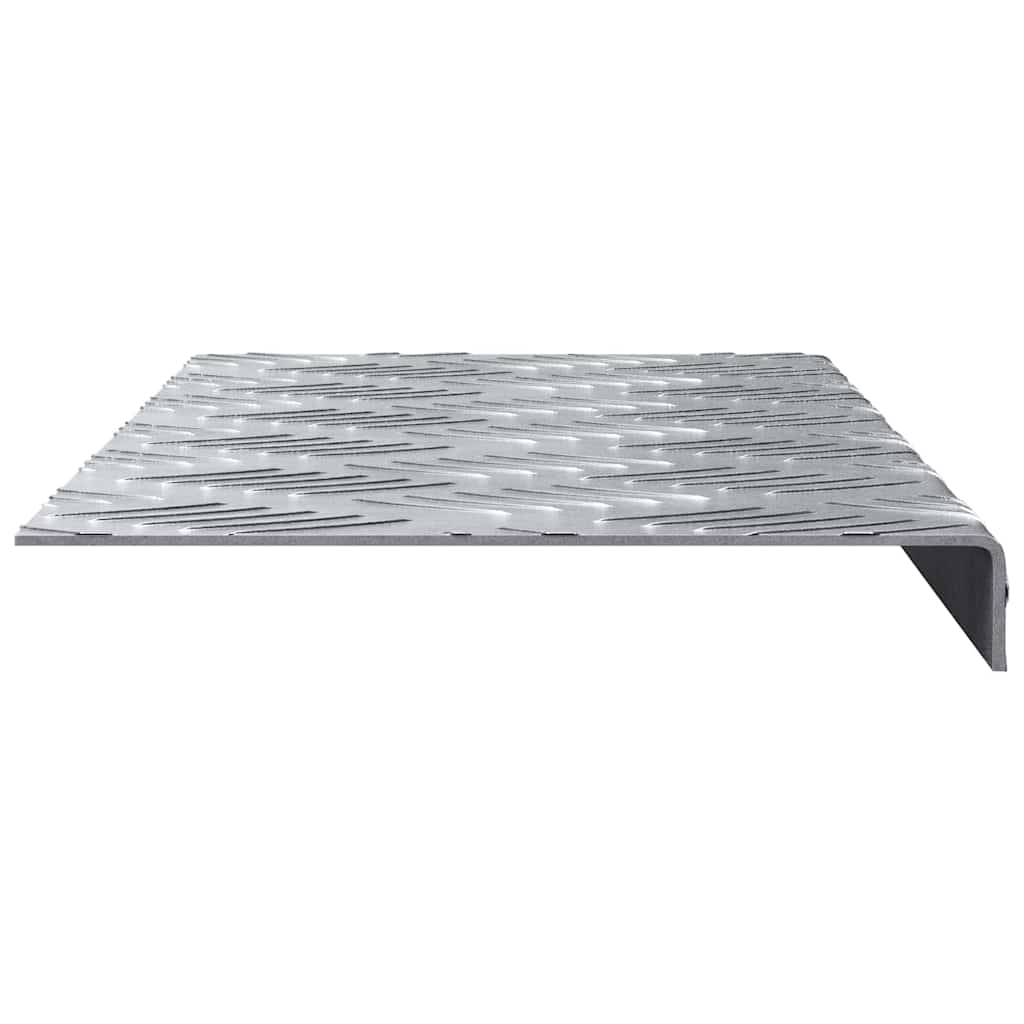 Trappe Tread 10 stk. 60 x 18 x 2,5 cm Sølv Aluminium