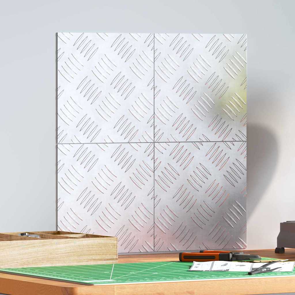 Trappe Tread 4 stk. 20 x 20 cm Sølv Aluminium Firkantet