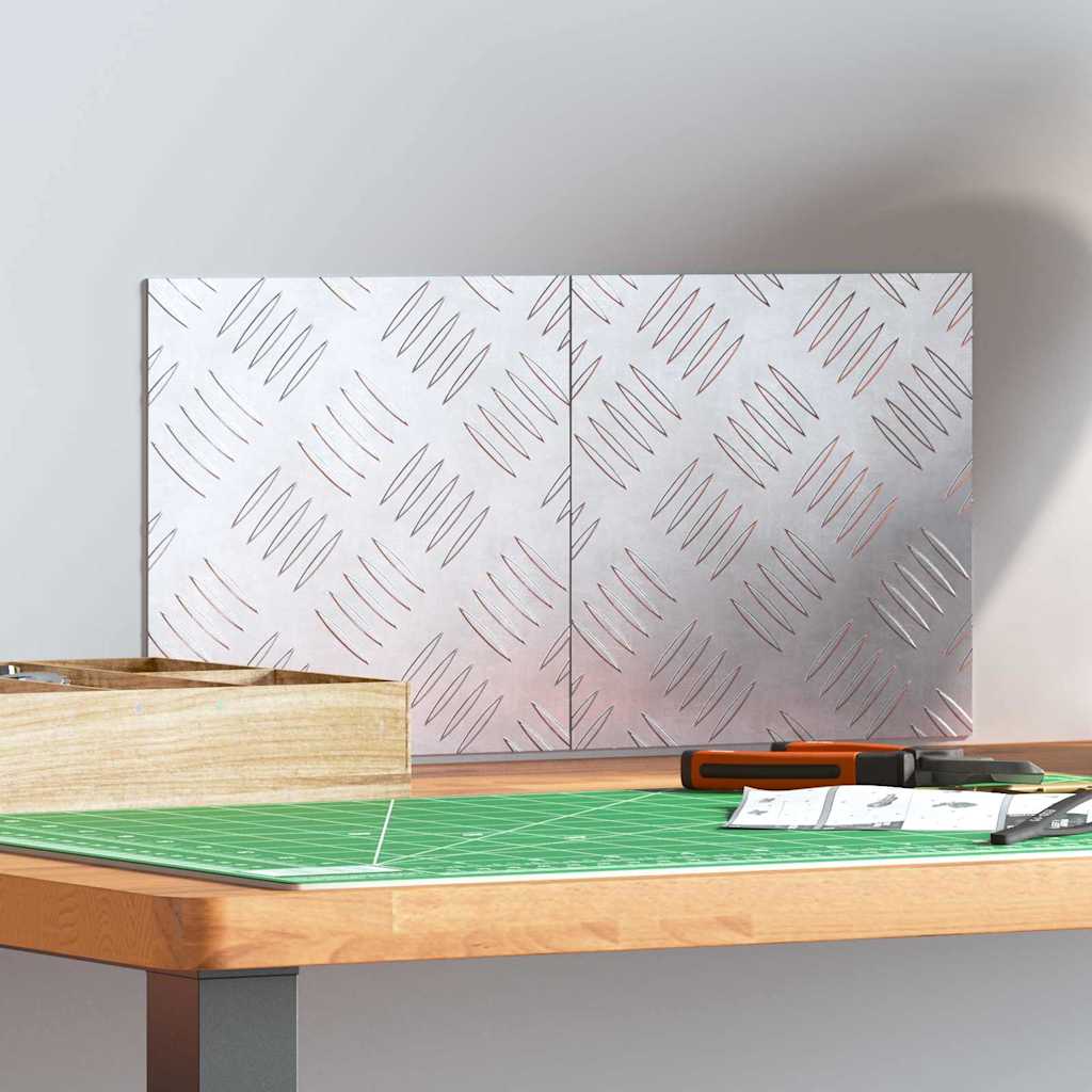 Trappe Tread 2 stk. 20 x 20 cm Sølv Aluminium Firkantet