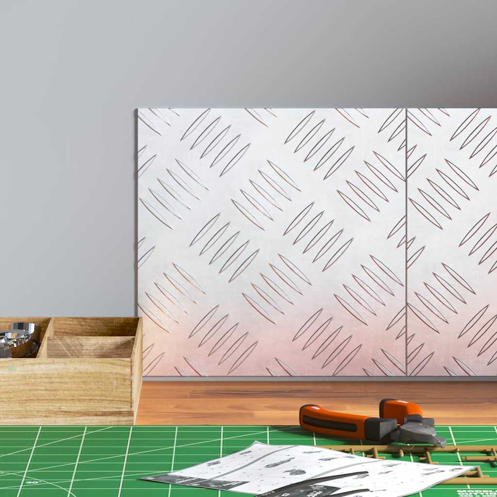 Trappe Tread 2 stk. 20 x 20 cm Sølv Aluminium Firkantet
